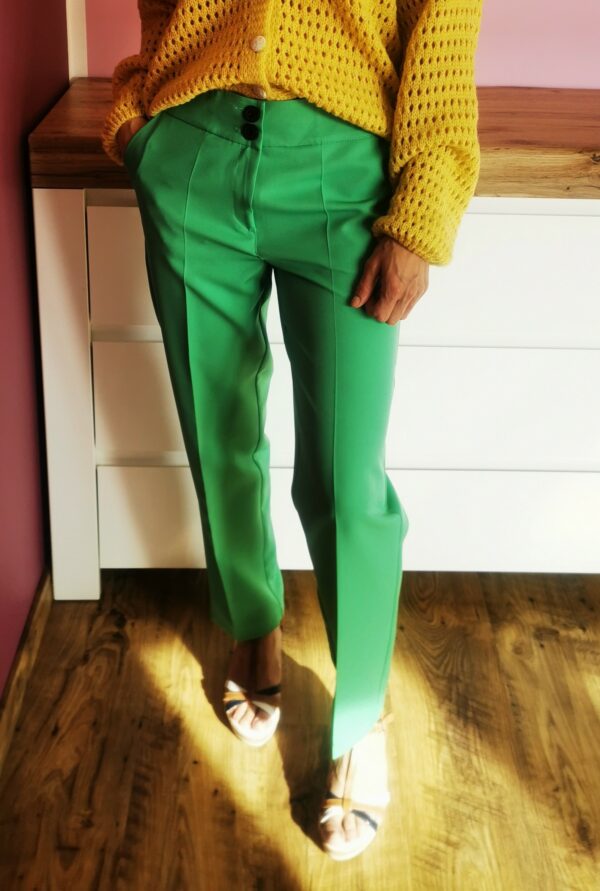 spodnie, spodnie eleganckie, spodnie zielone